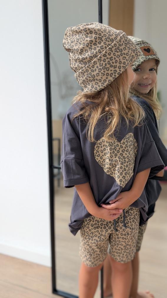 Hipster Beanie | Rippenoptik | Leo Print