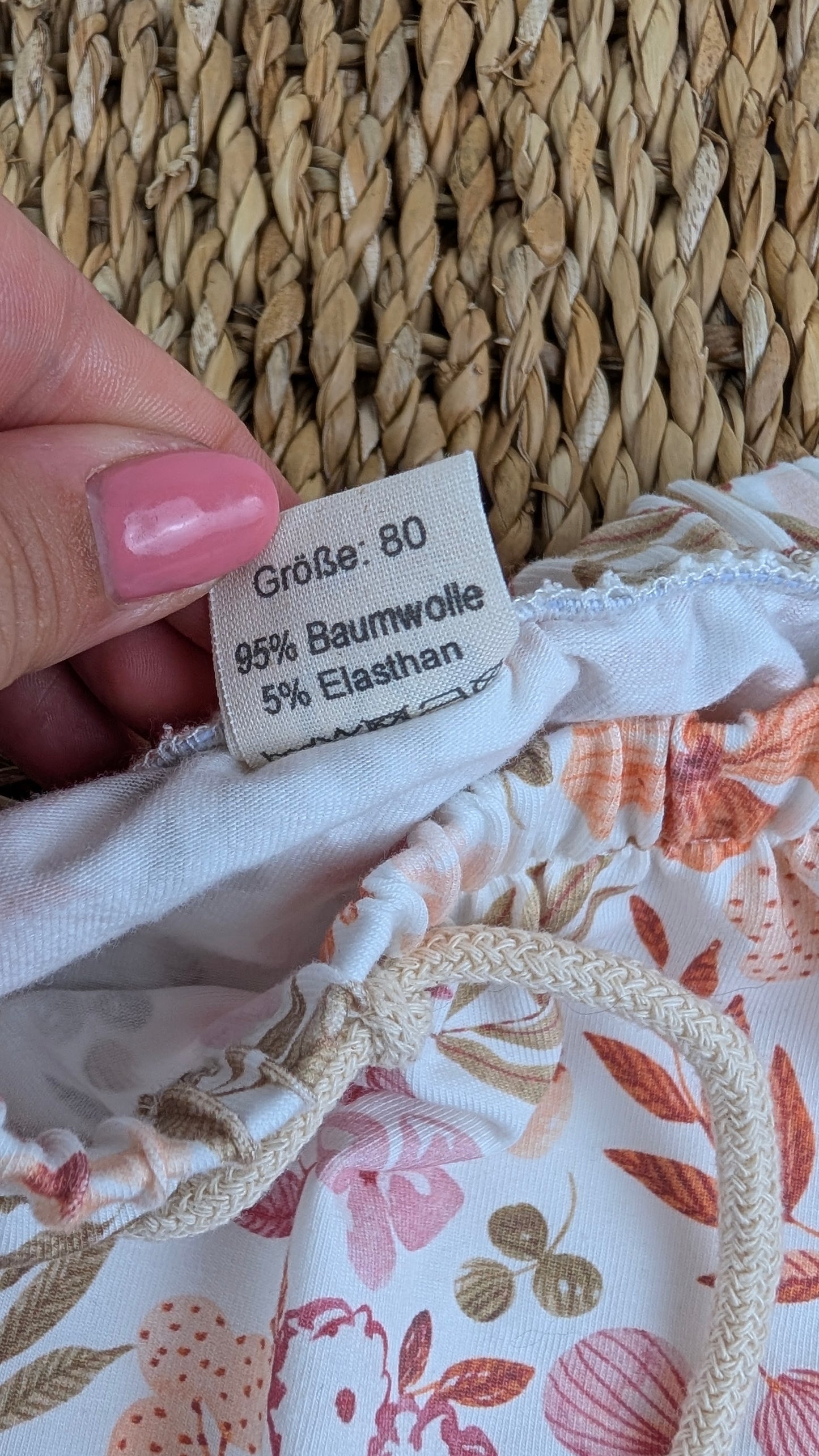 Sofortkauf – Hose Blumen | Größe 80