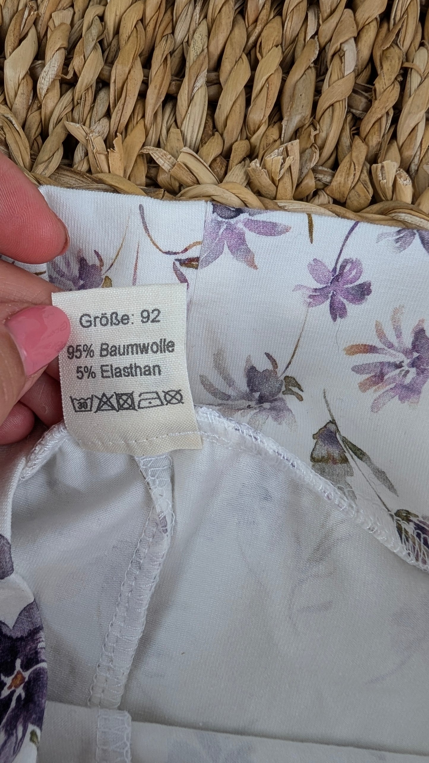 Sofortkauf – Hose Lavendel Blumen | Größe 92