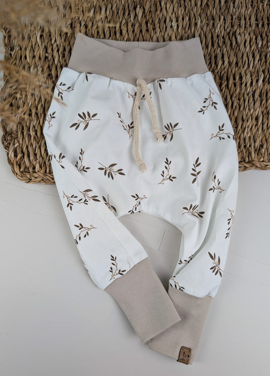Sofortkauf – Hose Beige Trockenblumen | Größe 80