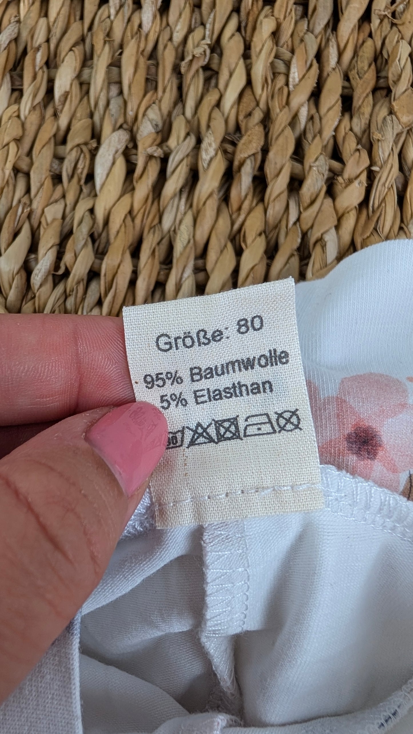 Sofortkauf – Leggings Pastellblumen | Größe 80