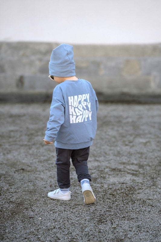 Sweater | Rückenprint | HAPPY