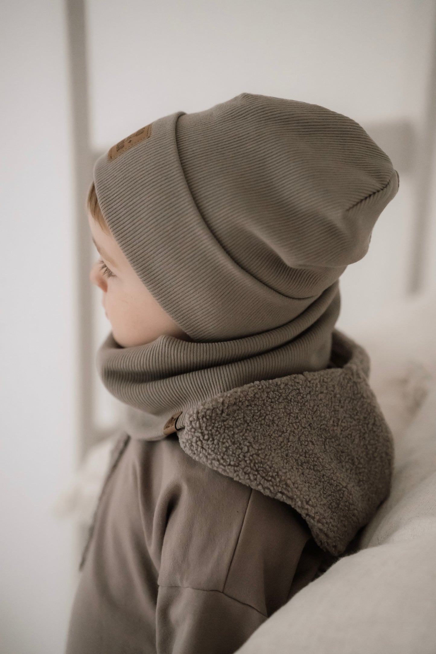 Hoodie Teddykapuze - Smokey Beige