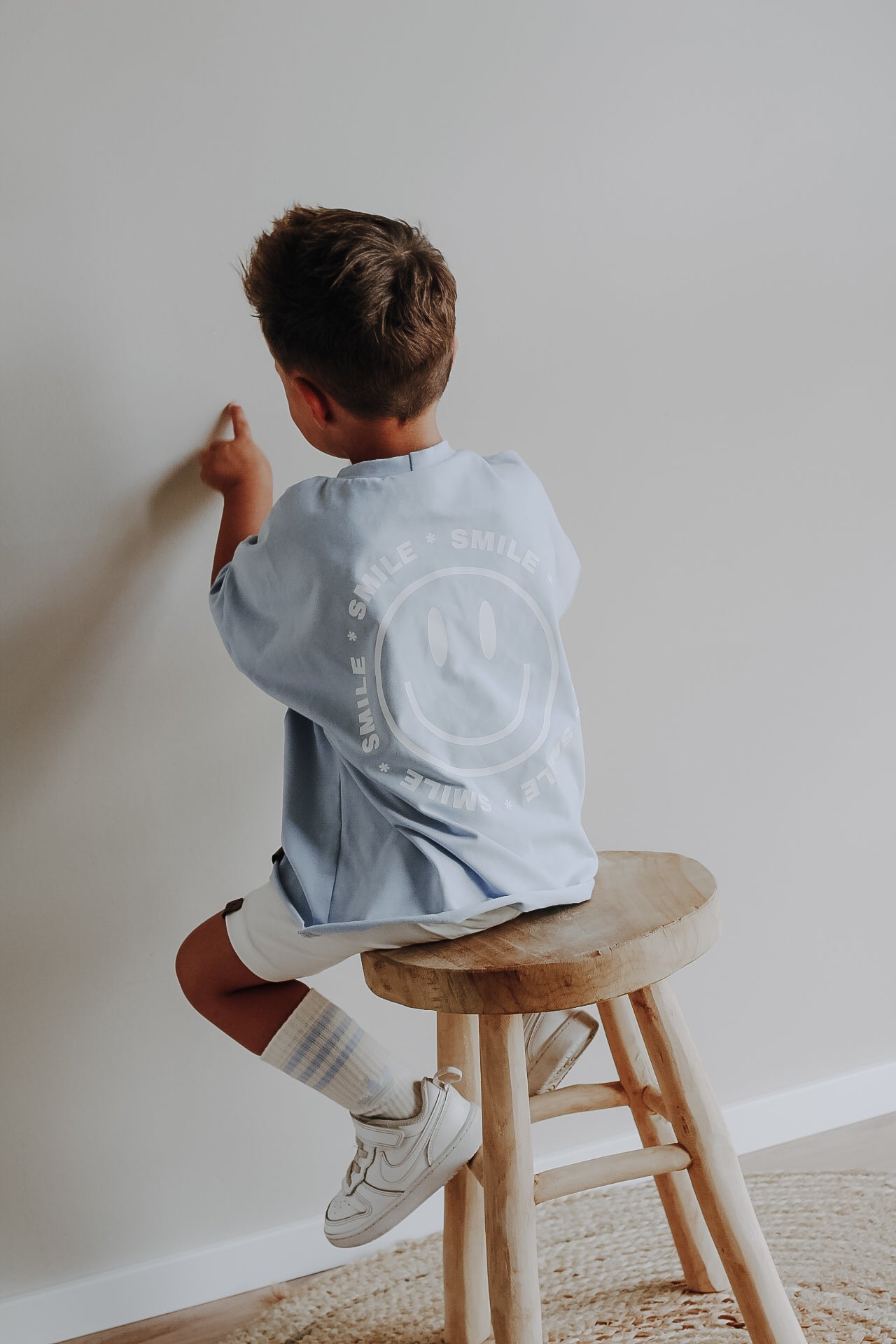 Oversize Shirt | Hellblau | Smiley