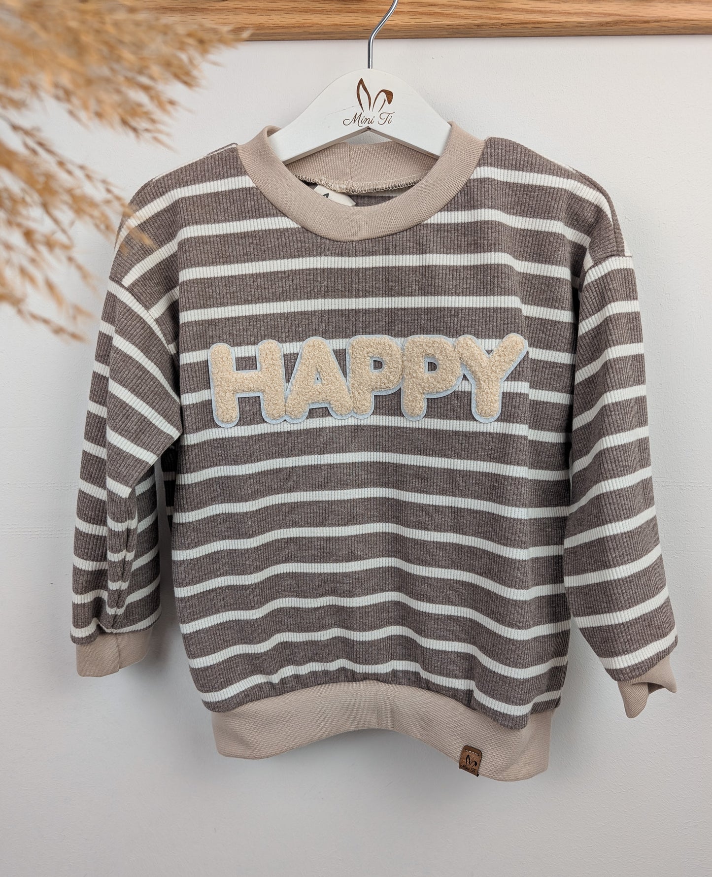 Sofortkauf – Sweater HAPPY Beige Größe 98